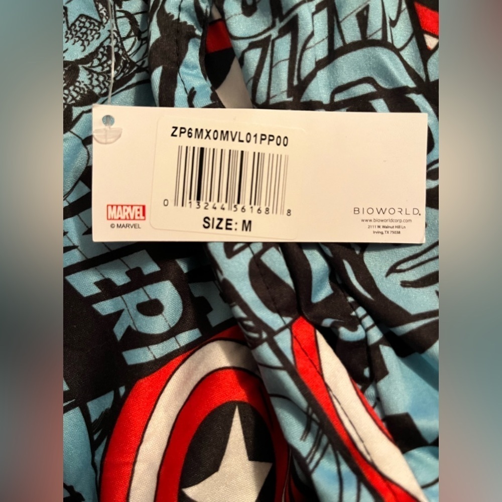 NWT- Marvel Captain America Four Color Squares Mens Sleep Pajama Pants - Picture 4 of 7